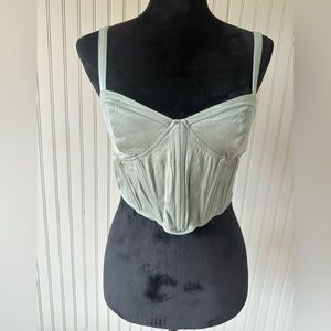 Sage green corset